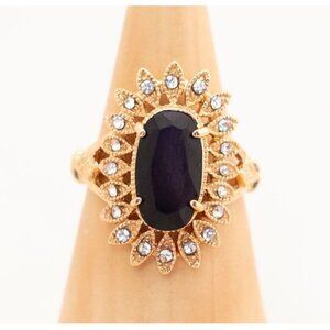 Vintage Gold Contemporary Gothic Ring Size 9 1/2 -T1